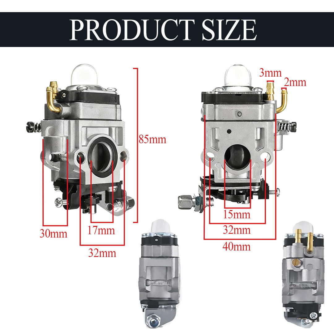 Carburateur Débroussailleuse 52cc 49cc 43cc, Kits de Carburateur pour Moteur avec Joint