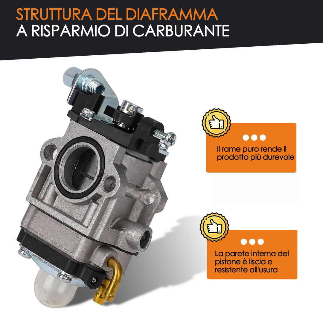 Carburateur pour débroussailleuse 52 cc 49 cc 43 cc, Kit complet d'accessoires